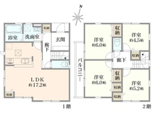 【東京都/江戸川区篠崎町】江戸川区篠崎町3丁目　新築戸建1号棟 間取り図