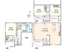【東京都/江戸川区松島】江戸川区松島2丁目 新築戸建 間取り図