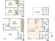 【東京都/葛飾区金町】葛飾区金町5丁目　新築戸建　2号棟 間取り図