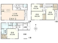 【東京都/江東区東砂】東砂4丁目戸建て 間取り図