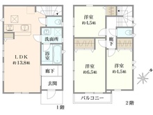 【東京都/葛飾区細田】葛飾区細田4丁目戸建て 間取り図