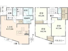 【東京都/大田区西嶺町】大田区西嶺町　2号棟 間取り図