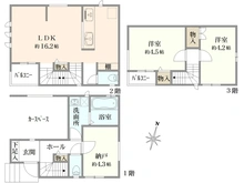 【千葉県/市川市欠真間】市川市欠真間　新築戸建 間取り図