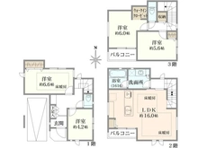 【東京都/板橋区桜川】板橋区桜川2丁目新築戸建 B号棟 間取り図