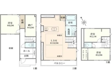 【東京都/板橋区上板橋】板橋区上板橋2丁目新築戸建　4号棟 間取り図