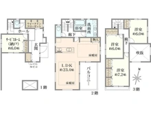 【東京都/板橋区大山町】板橋区大山町　新築戸建 間取り図