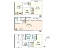 【東京都/板橋区東坂下】板橋区東坂下1丁目　中古戸建 間取り図