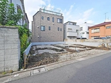 【東京都/北区西ケ原】北区西ヶ原一丁目新築戸建　A号棟　 現地（建築前）：全2棟（左側）