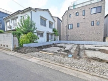 【東京都/北区西ケ原】北区西ヶ原一丁目新築戸建　A号棟　 現地（建築前）：全2棟（左側）