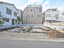 【東京都/北区西ケ原】北区西ヶ原一丁目新築戸建　B号棟　 現地（建築前）：全2棟（右側）