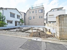 【東京都/北区西ケ原】北区西ヶ原一丁目新築戸建　B号棟　 現地（建築前）：全2棟（右側）