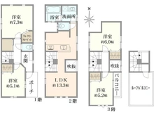 【東京都/板橋区東新町】板橋区東新町二丁目　中古戸建 間取り図
