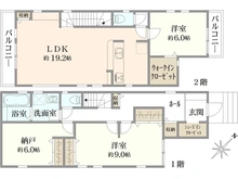 【埼玉県/富士見市東みずほ台】富士見市東みずほ台3丁目　新築戸建て 間取り図