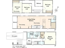 【東京都/渋谷区本町】渋谷区本町6丁目 新築戸建て A号棟 間取り図