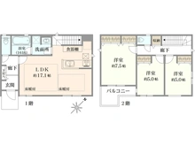 【埼玉県/川越市稲荷町】レーベンフラッツ上福岡GRAN VILLA 3号棟 間取り図