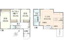 【埼玉県/川越市稲荷町】レーベンフラッツ上福岡GRAN VILLA 10号棟 間取り図