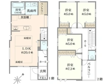 【埼玉県/川越市稲荷町】レーベンフラッツ上福岡GRAN VILLA 12号棟 間取り図