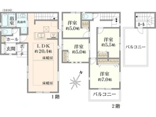 【埼玉県/川越市大字藤間】レーベンプラッツ上福岡II 1号棟 間取り図