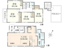 【埼玉県/川越市大字藤間】レーベンプラッツ上福岡II 9号棟 間取り図