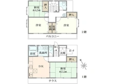【東京都/足立区平野】足立区平野3丁目　中古戸建 間取り図