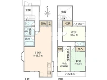 【東京都/足立区西新井本町】足立区西新井本町5丁目　中古戸建 間取り図