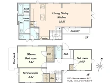 【東京都/杉並区大宮】杉並区大宮2丁目 新築一戸建て 2号棟/全5棟 間取り図