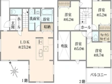 【神奈川県/相模原市緑区東橋本】相模原市緑区東橋本3丁目　新築一戸建て　2号棟 / 全2棟 間取り図