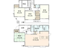 【東京都/町田市鶴川】町田市鶴川4丁目　新築一戸建て　2号棟 / 全2棟 間取り図