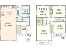 【神奈川県/大和市南林間】大和市南林間6丁目　新築一戸建て　B号棟 / 全2棟 間取り図
