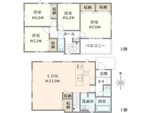 【神奈川県/座間市座間】座間3期　KEIAI GRACE　1号棟 間取り図
