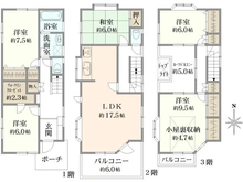 【神奈川県/相模原市南区上鶴間本町】相模原市南区上鶴間本町7丁目　中古戸建 間取り図