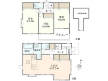 【神奈川県/相模原市南区東林間】相模原市南区東林間7丁目戸建 間取り図