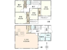 【神奈川県/海老名市東柏ケ谷】海老名市東柏ヶ谷5丁目　1号棟 間取り図
