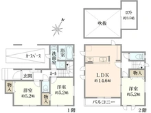 【神奈川県/相模原市南区上鶴間】相模原市上鶴間8丁目 新築戸建て 間取り図