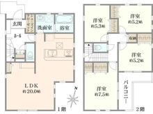 【東京都/町田市忠生】町田市忠生2丁目 新築一戸建て 2号棟 / 全3棟 間取り図