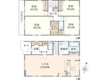 【神奈川県/相模原市南区麻溝台】相模原市南区麻溝台8丁目 新築一戸建て 1号棟 / 全2棟 間取り図