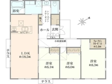 【神奈川県/相模原市中央区田名】相模原市中央区田名　新築戸建1号棟 間取り図