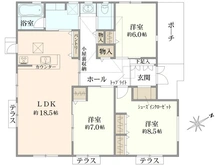 【神奈川県/相模原市中央区田名】相模原市中央区田名　新築戸建2号棟 間取り図