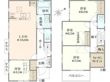 【神奈川県/相模原市中央区田名】相模原市中央区田名　新築戸建3号棟 間取り図