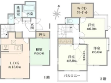 【神奈川県/大和市下鶴間】大和市下鶴間　戸建 間取り図