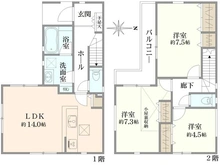 【東京都/町田市相原町】町田市相原町蚕種石　新築戸建2号棟 間取り図