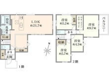 【神奈川県/大和市福田】神奈川県大和市福田7丁目　新築戸建て 間取り図