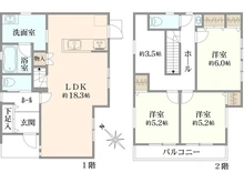 【東京都/町田市木曽東】町田市木曾東1丁目　新築戸建E号棟 間取り図