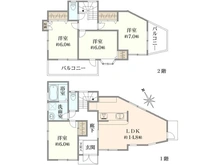 【東京都/町田市森野】町田市森野5丁目　戸建 間取り図