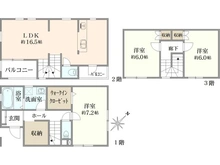【東京都/町田市南つくし野】町田市南つくし野2丁目　戸建て 間取り図