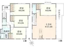 【神奈川県/座間市相模が丘】座間市相模が丘2丁目　戸建 間取り図