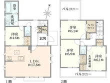 【東京都/町田市成瀬台】町田市成瀬台4丁目 新築戸建て 間取り図