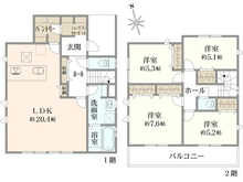 【東京都/町田市三輪緑山】町田市三輪緑山2丁目新築戸建 間取り図