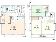 【東京都/町田市旭町】町田市旭町3丁目　戸建 間取り図