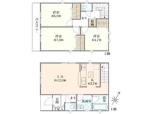 【神奈川県/相模原市南区相南】相模原市南区相南3丁目　新築戸建2号棟 間取り図